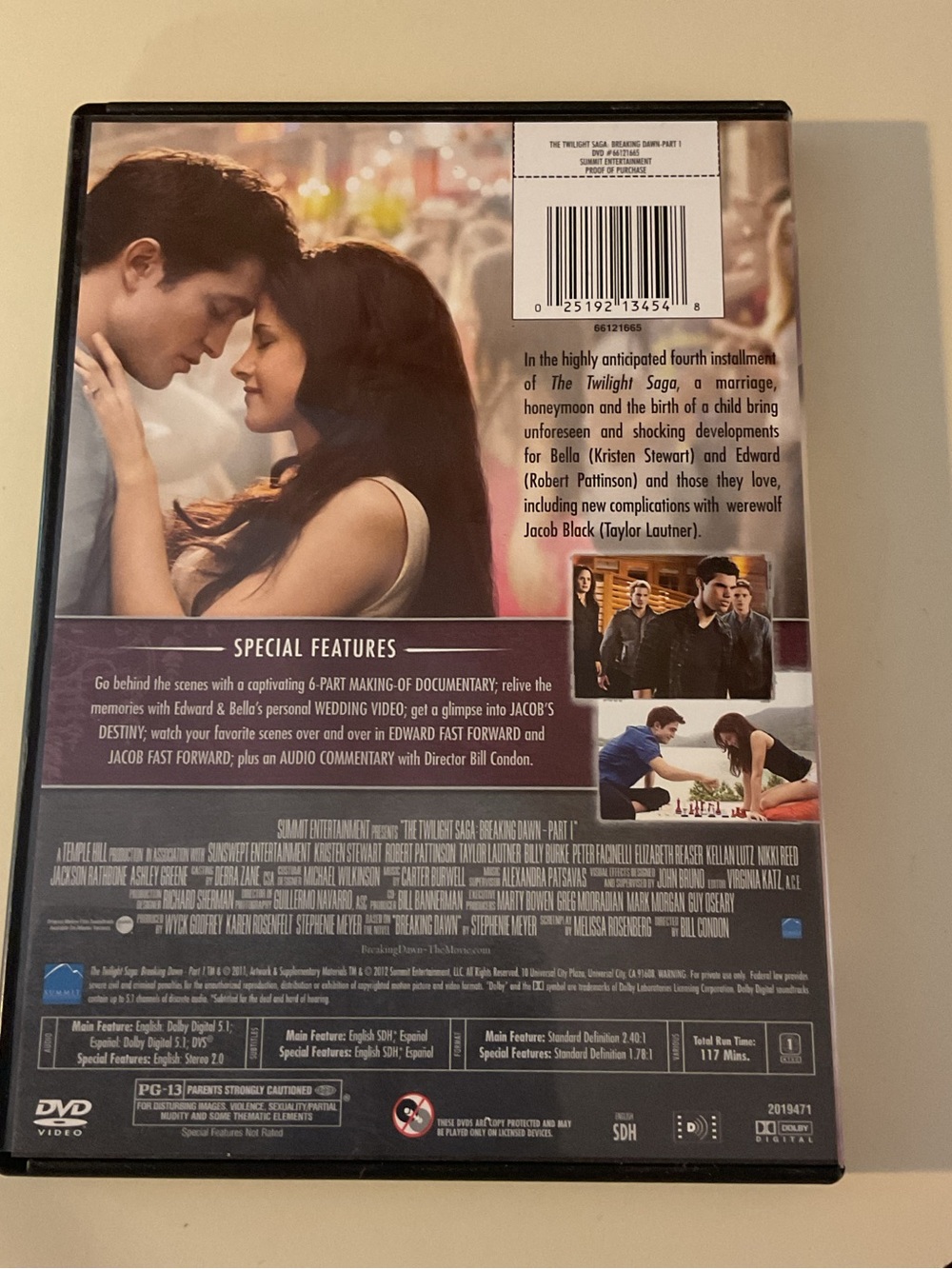 Twilight Saga 5 DVD Set: Twilight, New Moon, Eclipse, Breaking Dawn Parts 1 & 2 - Picture 14 of 17